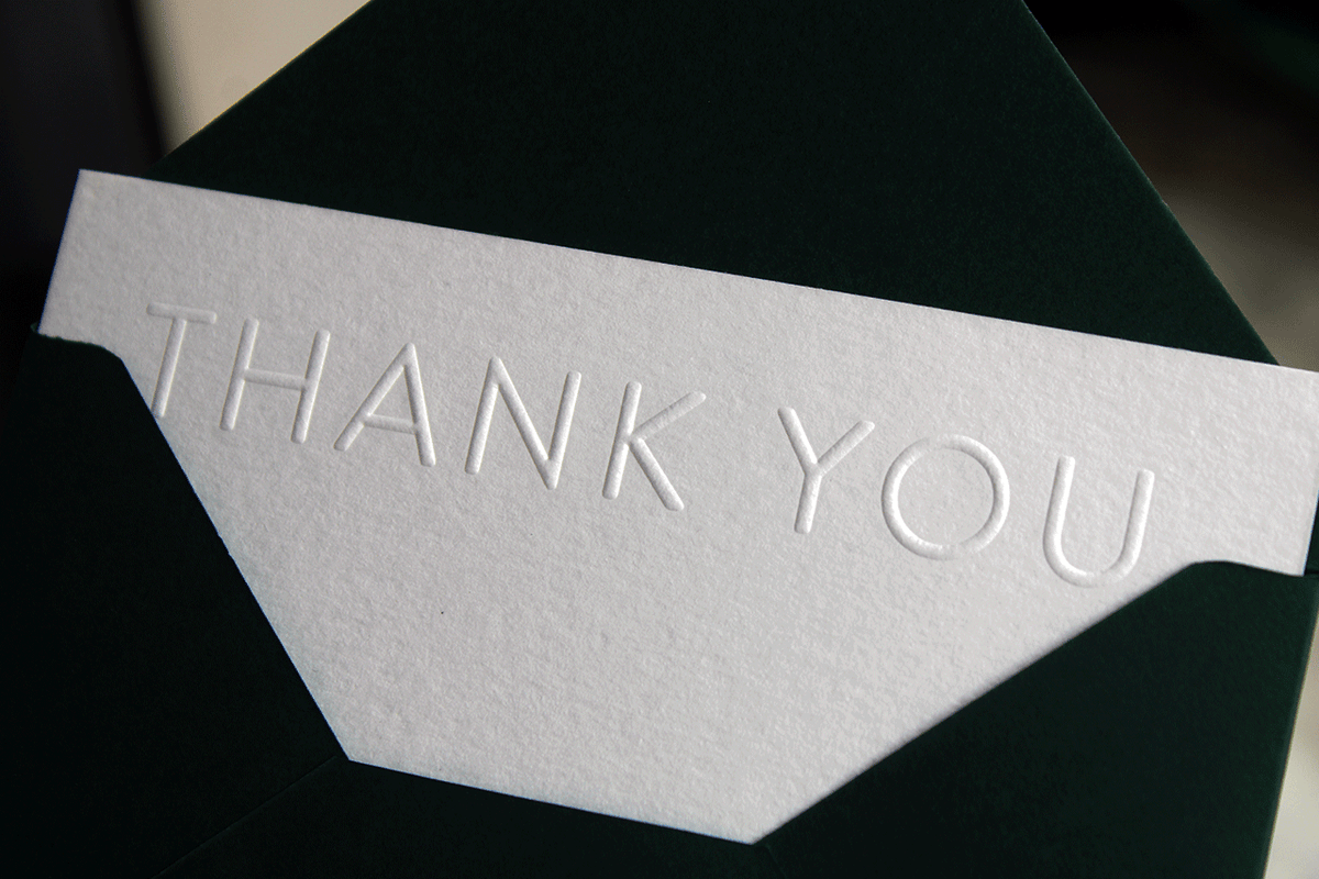 Letterpress Thank You Cards | Handmade Artisan Stationery