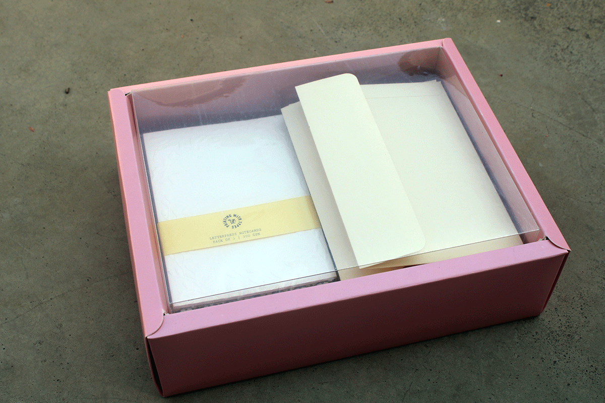 Embossed Cotton Note Cards - Artisan Stationery with Envelope Liner - 10's pack
