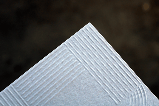 Embossed Cotton Note Cards - Artisan Stationery with Envelope Liner - 10's pack