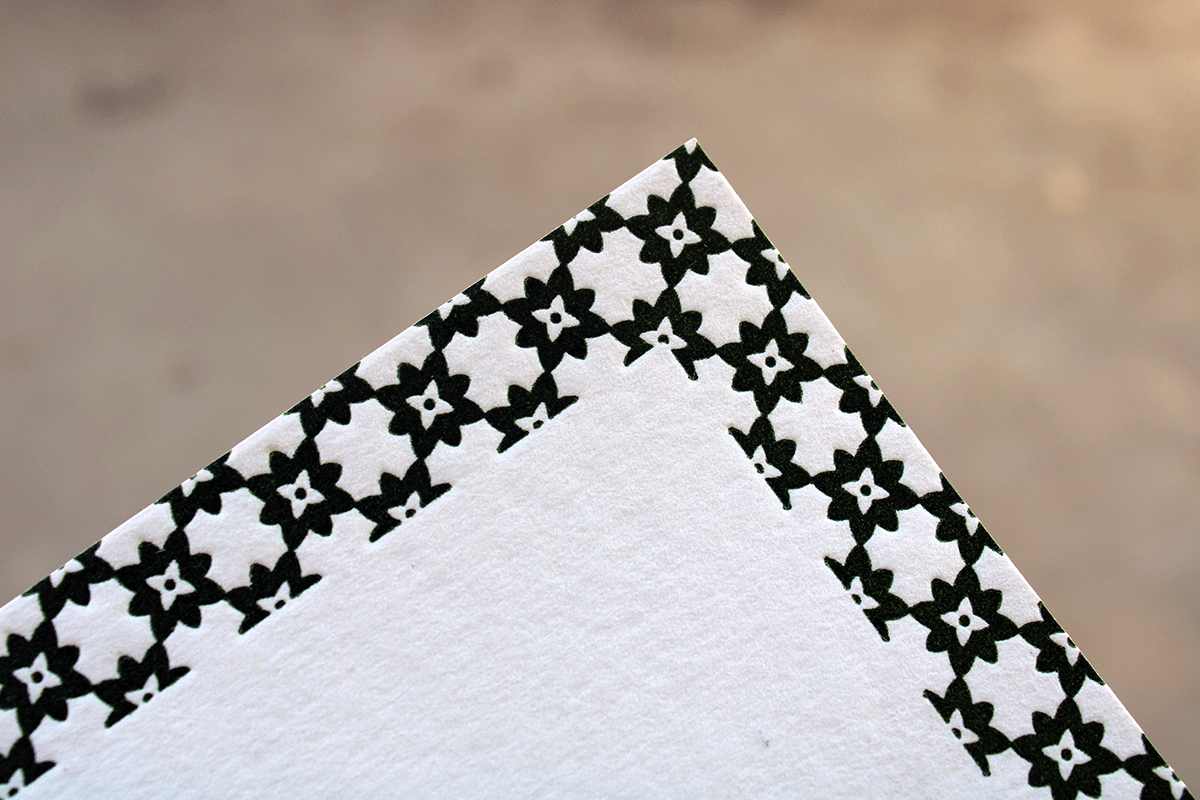 Embossed Cotton Note Cards - Artisan Stationery with Envelope Liner - 10's pack