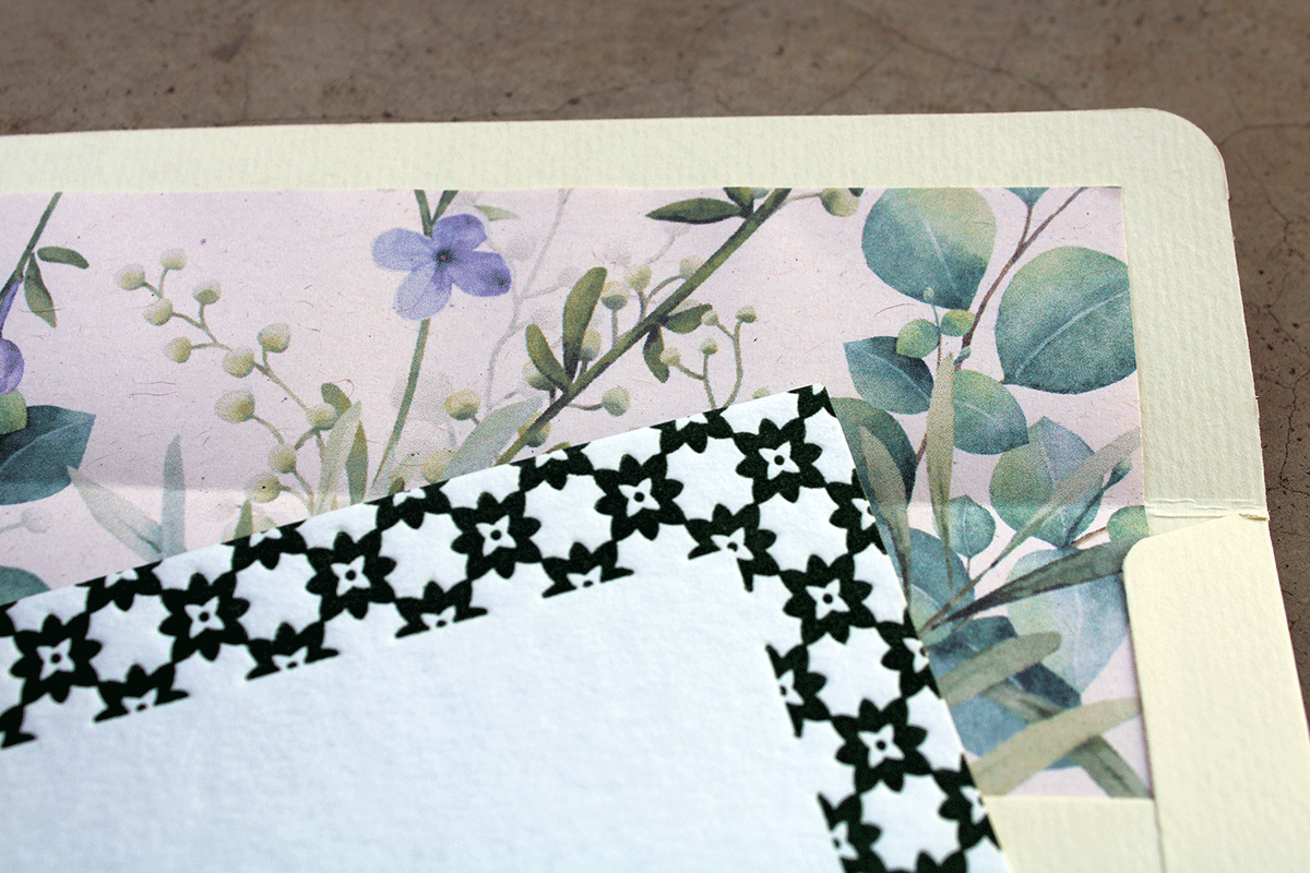 Embossed Cotton Note Cards - Artisan Stationery with Envelope Liner - 10's pack