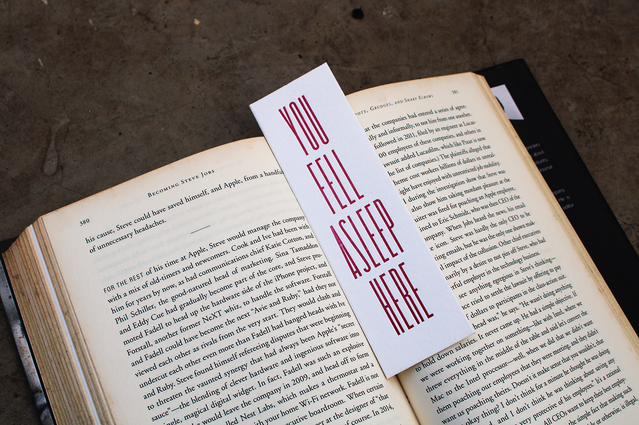 Letterpress Bookmarks