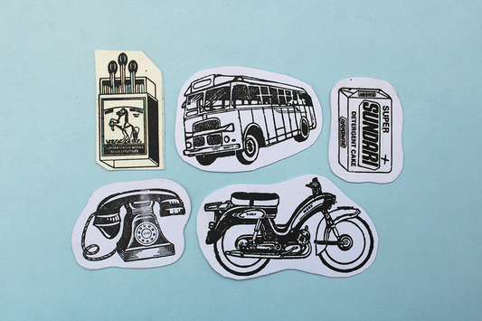 Vintage Letterpress Stickers